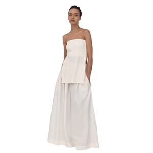 Esse Studios Ivory White Rib Strapless Tube Top